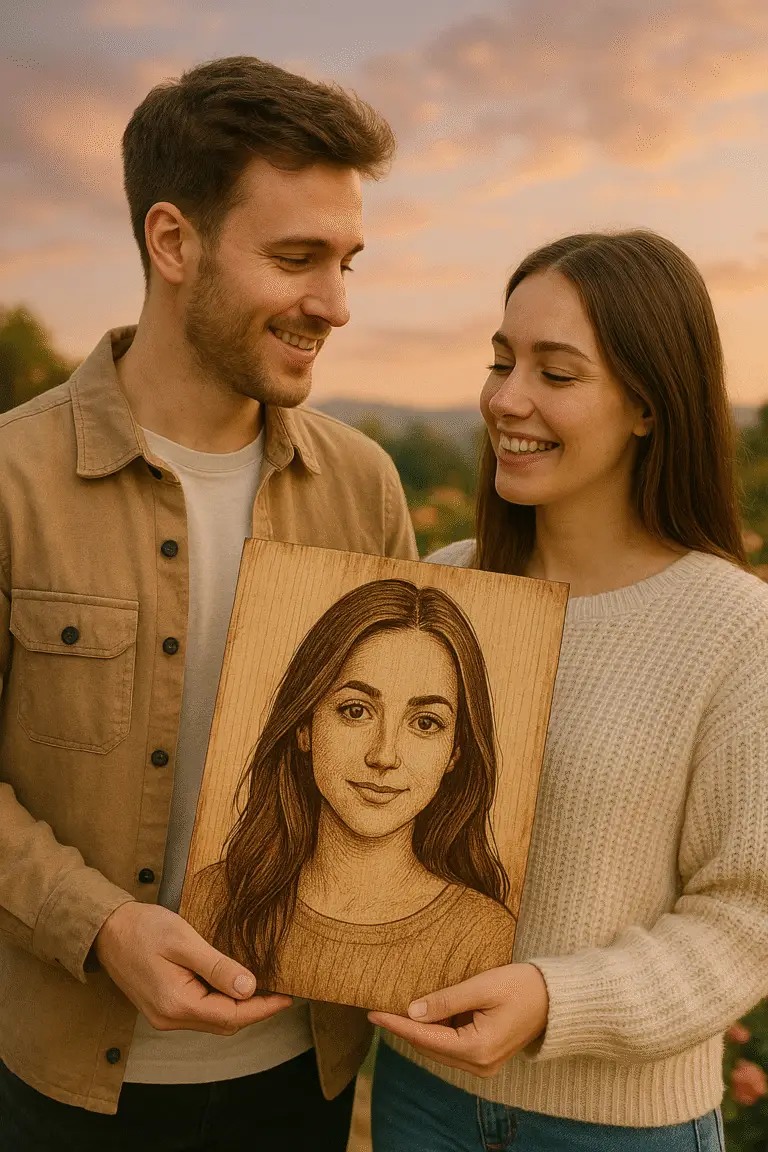 Personalizowany portret na drewnie ze zdjęcia EdexArt